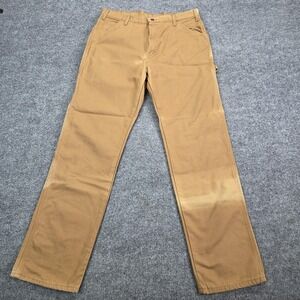 Dickies Carpenter Jeans Mens 36x34 Brown Regular Fit Hammer‎ Loop Work Pants